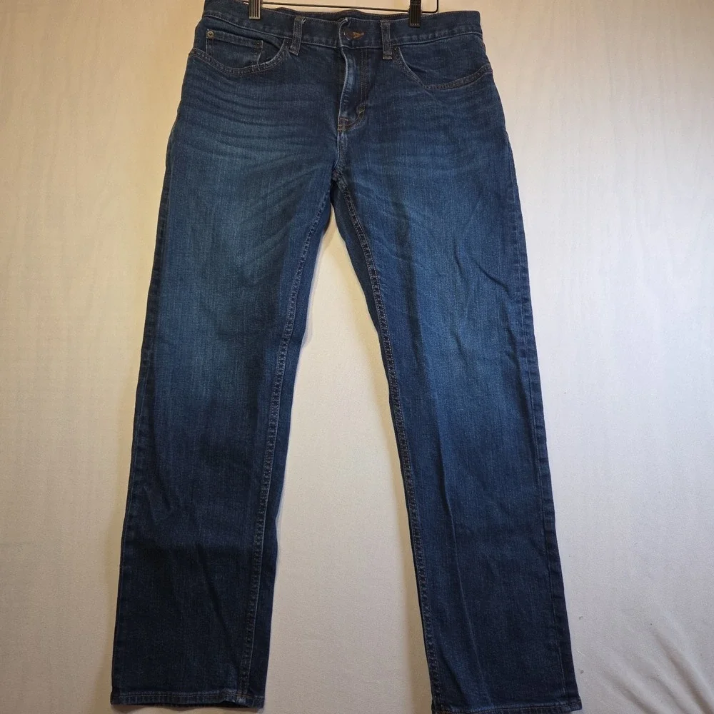 Banana Republic Straight Fit Jeans Mens 32x30 Blue Medium Wash Stretch Denim